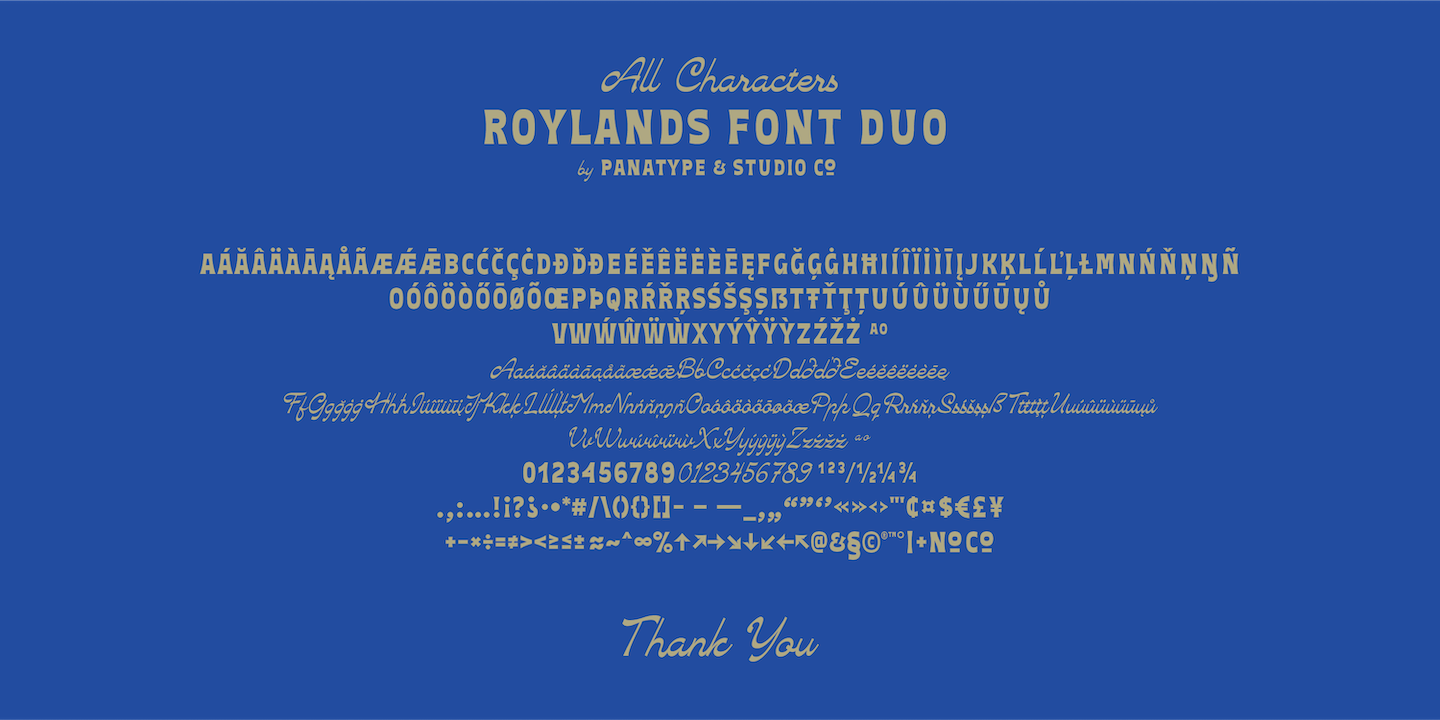 Roylands Font Duo Script Font preview